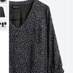 Fortune + Ivy Chic Black and Gray Patterned Blouse Photo 1