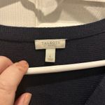 Talbots Womens Sweater Large Navy Blue Knit Pullover Top Long Sleeve Photo 2