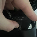 Rag and Bone  Phoebe Shift Genuine Leather Dress Size 0 Color Black White Photo 5