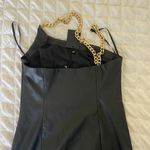 NBD Revolve  Faux Leather One Shoulder Strap Chain Mini Dress Photo 8