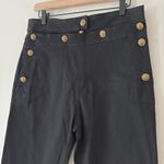 Torn By Ronny Kobo Sailor High Waisted Black Pants Button Flap Front Size 29 Photo 8
