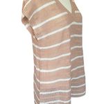 Olivaceous size M/L sleeveless hooded dusty rose and white striped coverup Photo 2