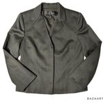 Ellen Tracy | Linda Allard 100% Wool Suit Blazer Gray Size 8 Photo 0