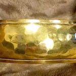 VINTAGE Hammered Brass Bangle Bracelet Photo 5