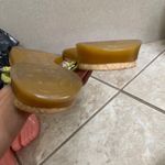 Bongo Womens Sandals Size 10M Green Braided Straps Cork Flower Accent EUC Photo 5