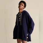 Ralph Lauren Women’s Lace-up Fleece Hoodie Size M/L Photo 12