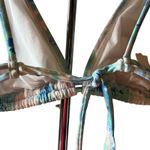 Shade & Shore  Women's Blue Floral Print Triangle Bikini Top - Size Large - NWT Photo 6