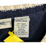 Cherokee Vintage  Womens Blue Ramie Cotton Embroidered‎ Button Knit Sweater sz 14 Photo 5