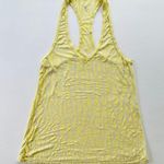 Lululemon Yellow Racerback Tank Burnout Manifesto Size 6 Tissue Loose Fit Photo 0