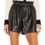 Steve Madden  Fonda Shorts Black Faux Leather Moto Boho Biker Glam Size Medium Photo 0