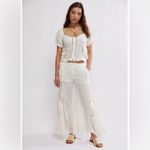 Free People Bali Alana Top & Pant Set in White XS Photo 2