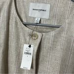 Banana Republic  NWT Cutaway Vest Womens Small Neutral Button Front Linen Blend Photo 5
