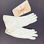 Lady Gay Vintage White Nylon Gloves w/ Pearl Buttons Elegant Formal Wear [6 1/2] Photo 0