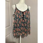 Maeve  Tati Textured Shimmer Floral Metallic Crinkle SleevelessTank Top Photo 1