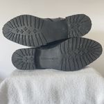 Rebecca Minkoff  Black Leather MOTO Boots Sz 7 Buckles Full Zipper Heel Great Con Photo 4