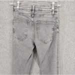 ZARA Blk/Gry Wash Distressed Skinny Tapered Frayed Denim Jeans Women's S B25 (1) Photo 8