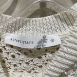 Altar'd State Altar’d State Ivory Pearl Embellished Open Knit Short Sleeve Sweater Women Small Photo 8