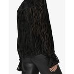 Paige  Bennett Women’s Black Sheer Zebra Print Top, Size XS Photo 1