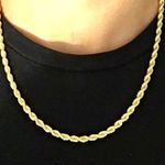 Gold Chain Rope Chain 20in 4mm Necklace Photo 0