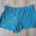Midnight Bakery Minight Bakery Teal Pleated Shorts with Lace Trim Photo 2