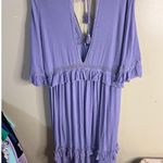 Free People  Paradiso Maxi Dress purple high low double V dress, size medium Photo 10