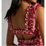 Anthropologie  Atelier 1756 Colombia Amal Red Eyelet Midi Dress Size Small Photo 1