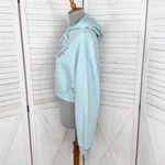 PINK - Victoria's Secret Pink‎ Victorias Secret Everyday Fleece Logo Cropped Hoodie Sweatshirt Blue Small Photo 2