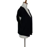 ZARA Top Medium Black V Neck Short Sleeve Minimalist Chic Streetwear Trendy Photo 1