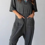 Natural Life  Charlie Oversized Jumpsuit Women’s Size Small 100% Cotton Boho Photo 0