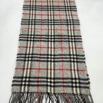 Burberrys Checkered Scarf in Red, Black, and Cream Photo 3