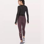 Lululemon  Motionful 7/8 Tight 25” Black Cherry plum purple zip pocket mesh Photo 1