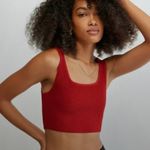 Babaton Aritzia x  Sculpt Knit Square Neck Ribbed Cropped Tank Top M Photo 1