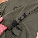 AC/DC  Graphic Army Green Sweatshirt with Tie Sleeve Detail Size Large Photo 2