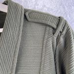 Torrid 5 5X Textured Ponte Crop Military Jacket Green Gold Button Ribbed Women's Photo 4