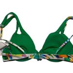 BECCA by Rebecca virtue Becca Island Verde Seersucker underwire Bikini Top Small Tropical Photo 2