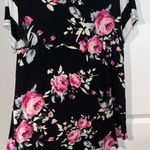 Unbranded Boutique Floral & Stripe Designed Soft Short Sleeve Top Size Large Photo 2