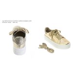 Joy Performance White Leather Chunky Platform Sneakers/ Champagne Size 8.5 NIB Gold Photo 3
