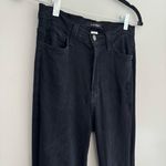 GJG Denim Knee Rip Flare Jean in Black Photo 3
