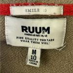 Ruum Zip Up Hooded Sweatshirt “Love Ruum Awesome Jeans” Women’s Size Medium Tan Photo 1
