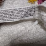 English Factory NEW  White Eyelash Sweater With Colorful Fringe Photo 4