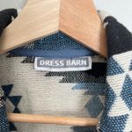 Dress Barn  Vintage Southwestern Aztec Native Print Cotton Knit Cropped Blazer Photo 6