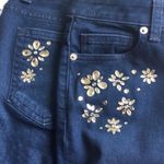 Michael Kors Izzy Skinny Jeans, Blue, 4, Bedazzled Photo 4