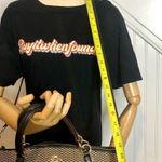 Coach Legacy Black with Cream Jacquard and Leather Color Block Shoulder Bag Tote Photo 6