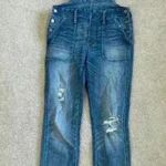 Madewell Skinny distressed Overalls in blue Adrian Wash in size xs Photo 0