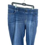 Betabrand  Jeans Womens 1X Blue Dark Wash Stretch Pull On Straight High Rise Photo 1