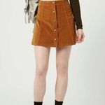 Topshop  • Mini Skirt • Corduroy • Brown • Spring • Summer • Beach • Size 6 Photo 1