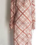 NA-KD  Flowy Rust Check Midi Dress Size 34 NWT Photo 2