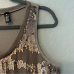 BKE ⭐️ Boutique grayish taupe sleeveless sequined tank top shirt size small y2k Photo 8