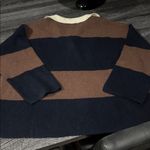 Workshop Republic Clothing The  Cream and Brown Half Button-Up Photo 2