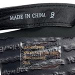 Yellow Box  Rhinestone Flip Flop Sandal 9 Black Leather Upper New Photo 6